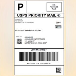 Premium White Self-Adhesive Shipping/ Mailing Label